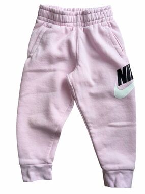 Nike Jogger Sweatpants Toddler Girl Size 3T Light Pink With White And Black Logo